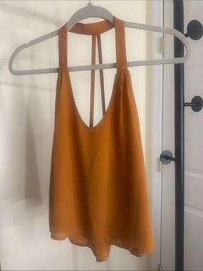 Lucy Love Burnt Orange Halter Camisole